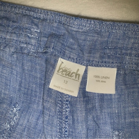 Inc international concepts linen chambray shorts size 10 blue - Picture 7 of 7